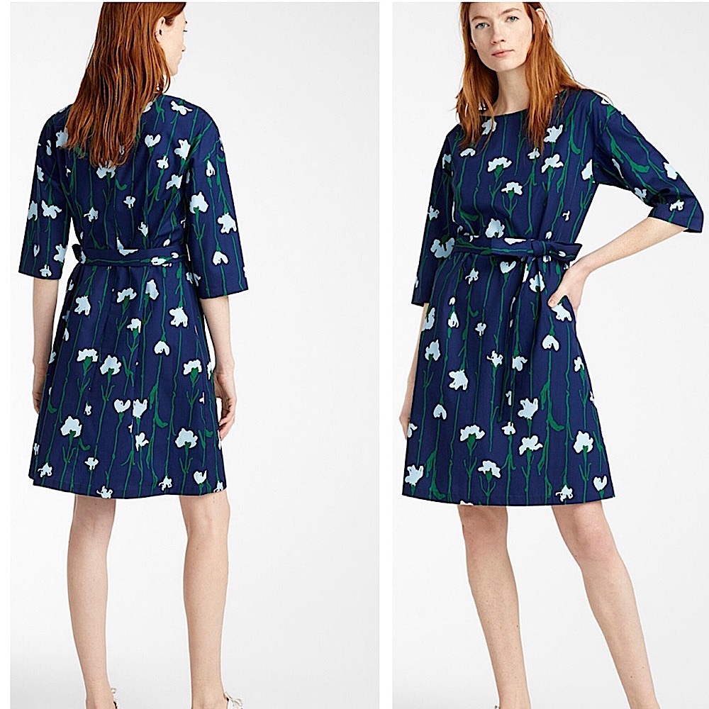 Marimekko Tarika Viivakukka Line Flower Dress NWT Size 34 / US XS - Picture 16 of 16